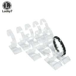 10 Pieces C Shape Acrylic Watch Display Stand Rotating Bracelet Bangle Holder Clear Organizer Storage Rack