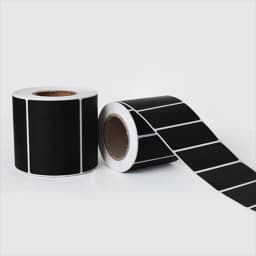 1Roll Coated Paper Sticker Adhesive Paper Black Tag Waterproof Package Label Blank Price Print Supplies Stationery Sticker
