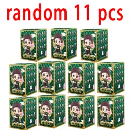 1-12pcs Anime Demon Slayer Blind Box Tanjiro Kamado Nezuko Cartoon Figure PVC Model Ornament Child Christmas Halloween Gift