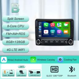For Ford Fiesta Mk4 Mk5 Focus Mk1 Mondeo Mk2 Mk3 Fusion Transit Connect Ranger Puma Galaxy Mk1 Escort Mk6 Radia Player 6.86" 4G