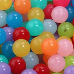 20pcs 16mm Acrylic Beads Candy Color Round Loose Spacer Beads For DIY Jewelry Making Bracelets Necklace Phone Key Chain Findings