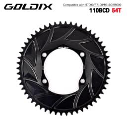 GOLDIX 3mm Offset 110BCD Bicycle Chainring AERO Disc X110BCD 4-Bolt Sprocket for SHIMANO R7000 R7100 R8100 R9200 110BCD Crank