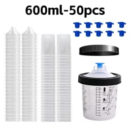 10/25/50Pcs Spray Gun Paint Mixing Cup H/O Quick Cup Spray Gun Tank 20.3oz/600ML Disposable Paint Cup