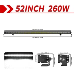 CO LIGHT LED Light Bar 52 Inch 60,000LM DRL Spot Flood Combo Beam Driving Off Road Fog Work for Truck Pickup ATV UTV SUV 12V 24V