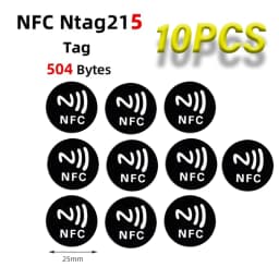 10Pcs Coloful Fast Reading Tag NFC Sticker 13.56 MHZ 540Bytes RFID NFC Tag Stickers Adhesive Labels for NFC Phones Self-adhesive