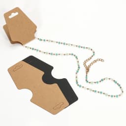 50pcs Black Coffee White Kraft Paper Cards For DIY Jewelry Necklace Earrings Bracelet Display Cards Wholesale