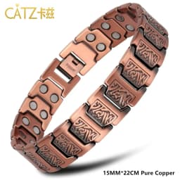 Copper Bracelet for Men 100% Pure Copper Magnetic Link Bracelets Jewelry Gift with Adjustable Sizing Tool