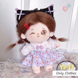 Cute Dress Up Jk Uniform Clothes for 20cm Cotton Plush Lolita Cross Dressing Clothing Skirt Fashion Casual Suit Socks Girl Toys