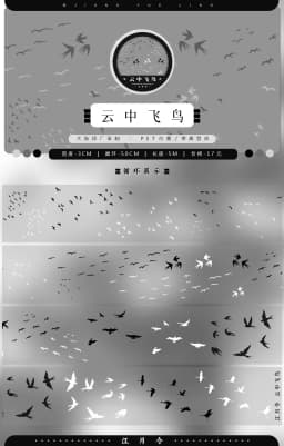 Jiangyueling #13 Rain Snow, Grass, sand, beach water, Ancient Style Scenic Collage pet Washi Tape