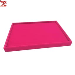 35X24X3Cm Flannel Jewelry Tray 100 Digit Ring Display Storage Jewelry Display Props Ring Trays Dedicated Dustproof Plastic Cover