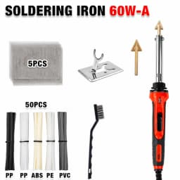 Pro Plastic Repair Soldering Iron 220V/110V for Car Bumper & Damaged Plastic Temperature Adjustable Include PP/PE/ABS/PVC Solder