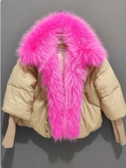 2026 Winter Real Fox Fur Collar White Duck Down Padded Down Jacket Regular Fashion Warm Big Fur Collar Women's Coat