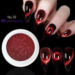 9D Meteorite Cat Eye Powder Strong Magnetic Nail Glitter Pigment Manicure Holographic Laser Chrome Dust Can Use With Polish Gel