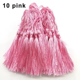 100Pcs Tassels 13cm Silky Floss Bookmark Tassels with Cord Loop Chinese Knot Tassel Fringe Jewelry Making DIY Craft Accessories