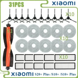 For Xiaomi Robot Vacuum S20+ Plus B108GL/ S10+ Plus B105 Parts Main Roller Side Brush Hepa Filter Mop Cloth Accessories