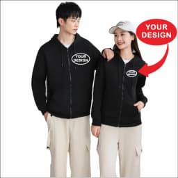 Customize Your Logo Zipper Sweatshirt For Men And Women Loose Casual Fashionable Long Sleeved Sportswear Personalized Embroidery