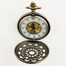 Vintage Bronze Heart-Shaped Cobweb Clamshell Quartz Pocket Watch Necklace Pendant Handmade Clock Souvenir Gift for Men and Women