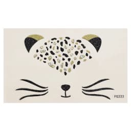 Cute Cat 3D Acrylic Rhinestone Face Sticker Masquerade Party Face Makeup Decoration Temporary Tattoo Face Painting Decals
