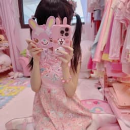 Summer Short Sleeve T-Shirt Dress Cute Rabbit Print Soft Girl Skirt Sweet Cartoon Style Revival Daughter's Dress A-Line Skirt