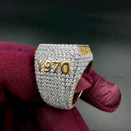 Aokaishen Custom Ring for Men Full Iced Out Cubic Zirconia Personalized Name Finger Charm Hip Hop Jewelry
