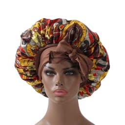Satin Bonnet Long Tail African Style Print Bonnets for Women Shower Cap Womans Hats Hair Bonnet for Sleeping