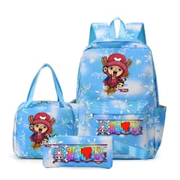One Piece Backpacks Women Men Capacity School Bag Rucksack Printe Backbag Travel Daypack Male Backpack Mochila 3pcs