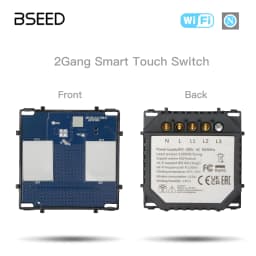 BSEED 1/2/3Gang WIFI Touch Switch Part Only Glass Panel Smart Dimmer Curtain Switch Function DIY Part EU Wifi Socket Parts