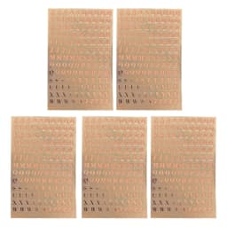 5 Sheets Letter Sticker Alphabet Sticker Self Adhesive Copper Letter Stickers