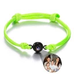Wholesale New Projection Bracelets Stainless Circle Photo Bracelet Customized Colorful Woven Projection Bracelet Adjustable