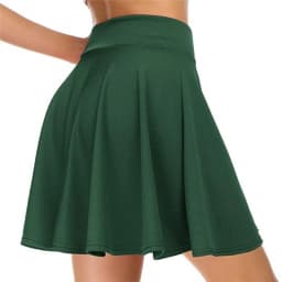 Women's Basic Versatile Stretchy Flared Casual Mini Skater Skirt Red Black Green Blue Short Skirt 3XL