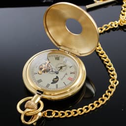 Antique Luxury Tourbillon Moon Phase Steampunk Mechanical Pocket Watch Retro Gentleman Analog Signal Clock Lady Jewelry Gift