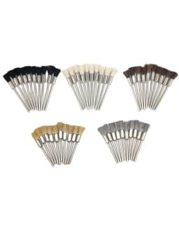 50PCS Bristle Brush Brass Wire Wheel Brushes for Dremel Accessories 2.35mm Shank Drill Rotary Tools