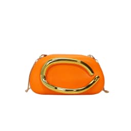 Women PU Leather Trendy Clutch Purses Solid Color Metal Decoration Evening Bag Hand-held Shoulder Clutch Bag for Wedding Party