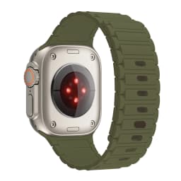 Magnetic Loop For Apple Watch Band 45mm 44mm 40mm 41mm 46mm Silicone Bracelet iWatch Series 10 9 8 7 6 5 se Ultra 2 strap 49mm