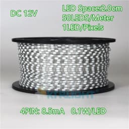 12V 4pin WS2815 Seed Pixel Outdoor LED String Lights Backup Data Wire Individually Addressable RGB Indoor Festivals Accessories