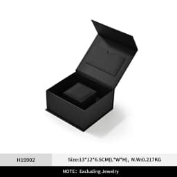 Oirlv Velvet Ring Gift Box with Outer Packaging Wedding Proposal Engagement Ring Box Birthday Gift Box with Blank Greeting Card