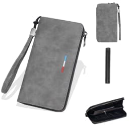 New Men's Long Wallet Zipper Design Multi-Card Slots Large Capacity for Phone & Coins High Quality Male Clutch Style