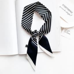 ins small silk scarf simple stripe women's for Women, Kawaii Aesthetic Hairband Style, Daily Office Party Holiday Gift Trendy