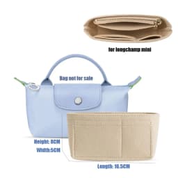Felt Bag Insert for Longchamp S bag Orderly Storage Organizer Bag Inner Storage Bag Three-dimensional Support Bag Accessories