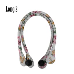 TANQU New 1 Pair Short Long Floral Print Soft Faux PU Leather Handle for Obag Classic Mini O Bag Women Shoulder Handbag