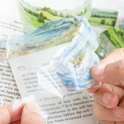 30mm * 2m/roll vintage Ins mountain plain island scenery PET stickers creative decoration DIY handmade scrapbook masking tape