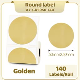 M110 M200 M221 2' Color Circle Thermal Sticker Label Self-Adhesive Round Direct Sticker Label for DIY Logo Design QR Code 1 Roll