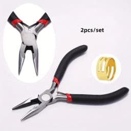 8pcs/set,2pcs/set Blck Making Tool Set, Includes Round Nose, Pointed Nose, and Wire Cutters, Non-Serrated Pliers for Beginners