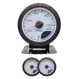 60mm Auto Car Meter Boost Water Temp Oil Temperature Pressure Tachometer Volt Air Fuel Exhaust GAS RPM White Face Gauge