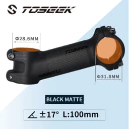 Toseek Stem MTB Carbon + Aluminum Mtb Handlebar Stem Bike Power 31 8mm Bicycle Handlebar Table 10 17 25 35 Degree Stem Bike Part