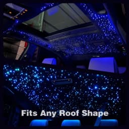16W RGBW Fiber Optic Star Ceiling Light Kit with APP & Remote Control, Music Sync Mode for Car Roof Home Theater Decoration, 500-1200pcs 0.25-0.75mm Fiber Cable, US Warehouse