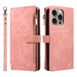Zipper Magnetic Flip PU Leather Phone Case for IPhone 17Air 16e 15 14 13 12 11 Pro Max Anti-theft and Anti-fall Wallet Cover
