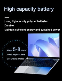 New 15.6' Portable Laptop Intel Core I7-8650U Windows 11 Pro Office Laptop 32GB RAM 2TB SSD for Gaming Notebook 5000mAh