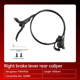 TESNO M500 2-Piston MTB Hydraulic Disc Brake Set Aluminum Alloy Front And Rear Bicycle Brakes with Silicone Protective Covers