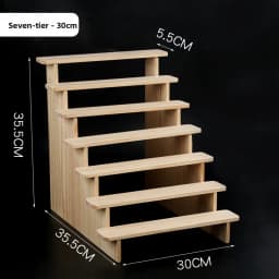 Pure Wood Display Stand Storage Rack Desktop Figurine Bubble Mat Doll Meat Green Plant Multi-layer Staircase Rack